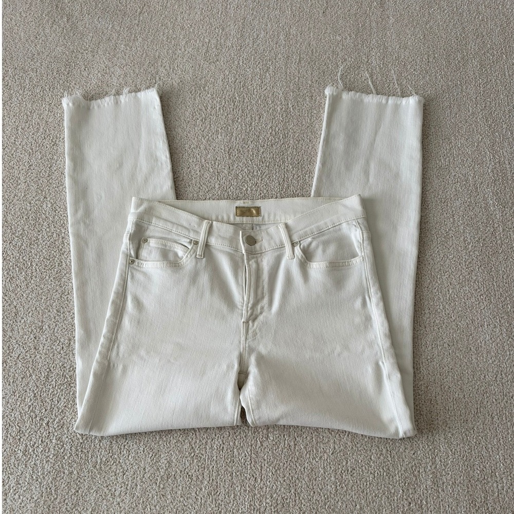 MOTHER The Rascal Ankle Snippet Jeans in size 26 in Whipping the Cream